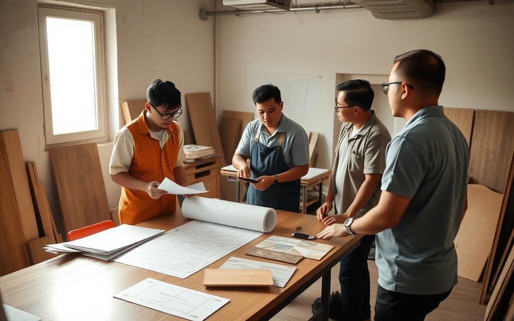 Climblink project manager briefing the site team